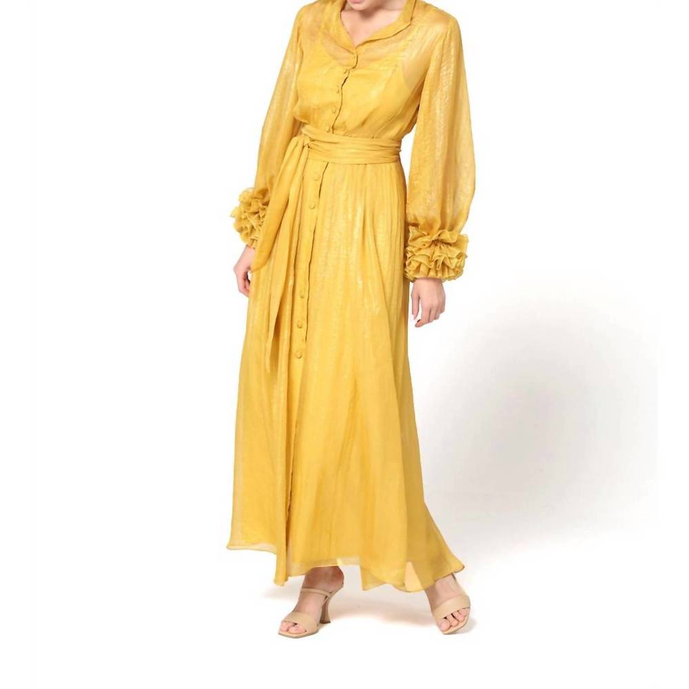 NEW BARUNI esme maxi dress in yellow
